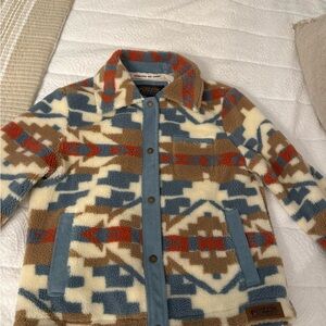 Pendleton Blue and Brown Sherpa Jacket brand new no tags